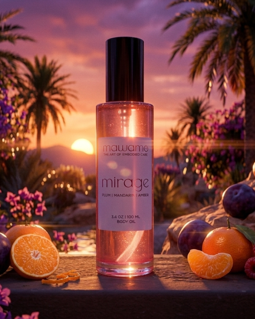 Mirage | Plum + Mandarin Scented Body Oil