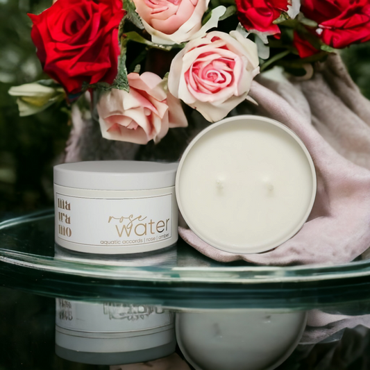 Rose Water | Rose & Ocean Mist Scented Candle