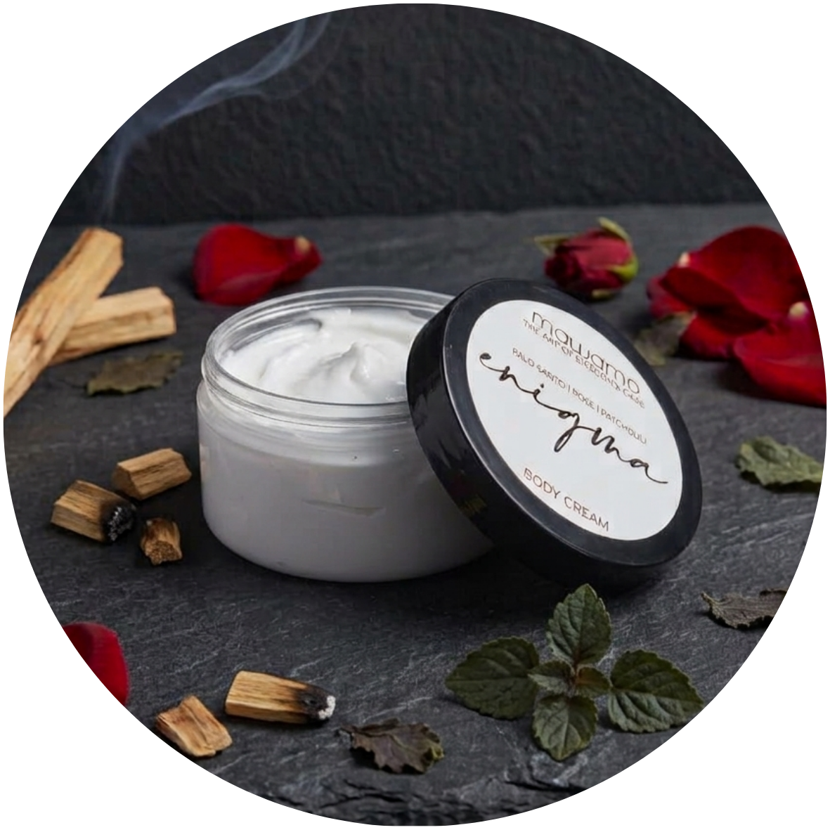 ENIGMA | Palo Santo + Black Rose Body Creme