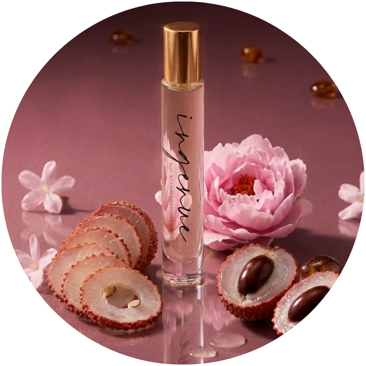 INGENUE | Pink Florals + Lychee Roll-On Perfume
